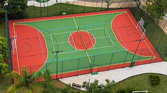 Quadra Poliesportiva vista aérea Lisonda